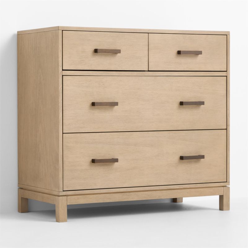 Parke 36" Weathered Natural Wood 4-Drawer Kids Dresser - image 2 of 10