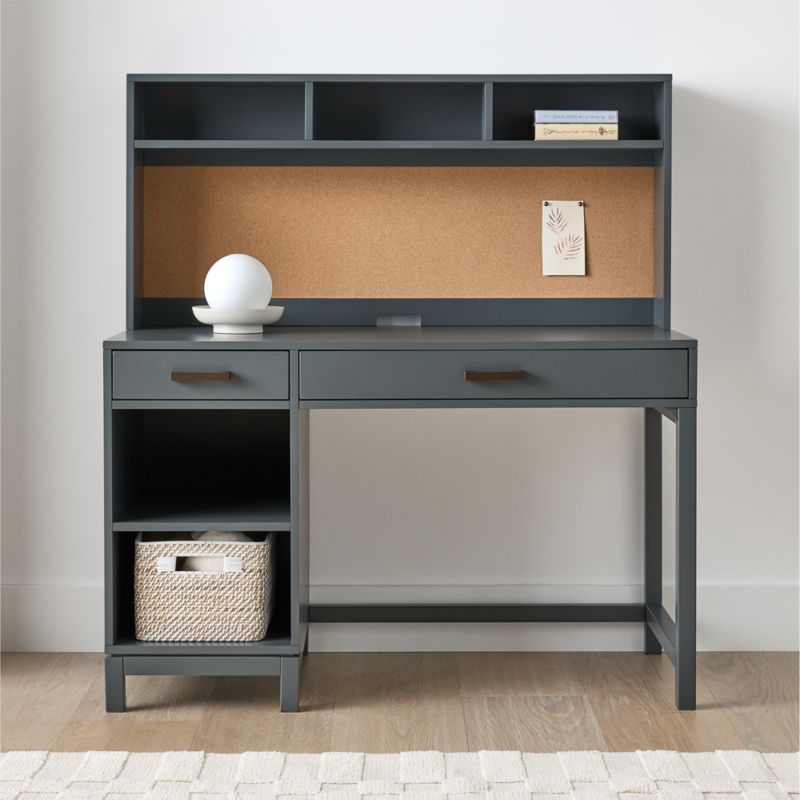 Parke Charcoal Wood Kids Desk Hutch - image 2 of 8