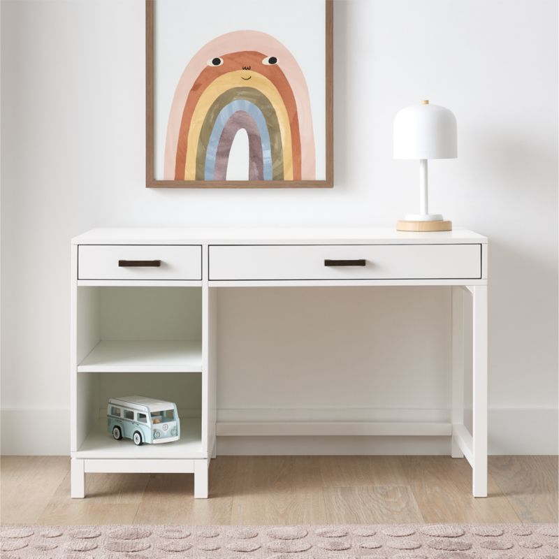 Parke White Wood Kids Desk Hutch - image 1 of 9