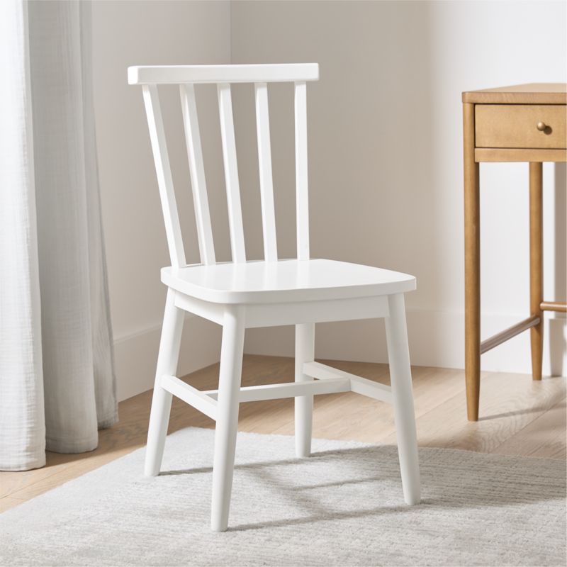 Parke White Wood Kids Desk Chair - image 2 of 6