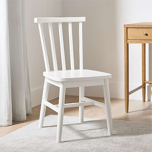 Parke White Wood Kids Desk Chair