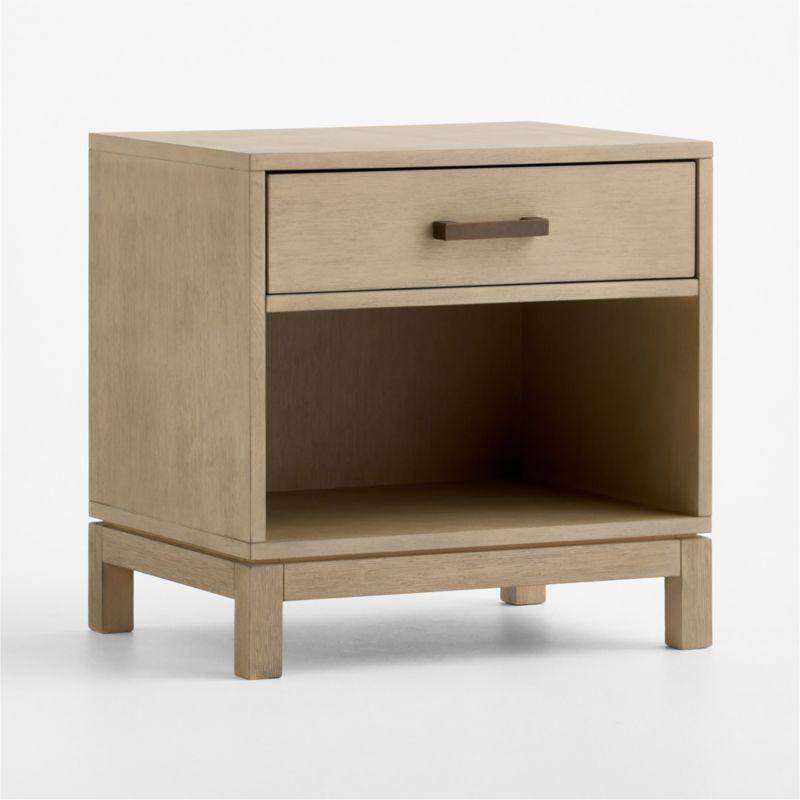 Set of 2 Parke 21" Weathered Natural Wood Kids Nightstand with Drawer - image 2 of 5