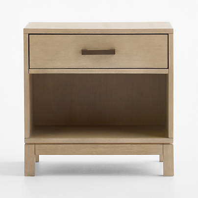 Parke 21" Weathered Natural Wood Kids Nightstand with Drawer
