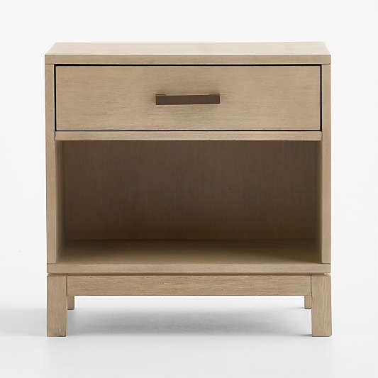 Parke 21" Weathered Natural Wood Kids Nightstand with Drawer