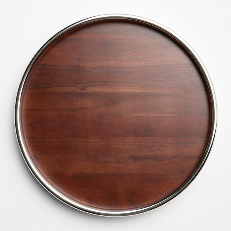 Parlour Wood & Metal Round Bar Tray - image 2 of 3