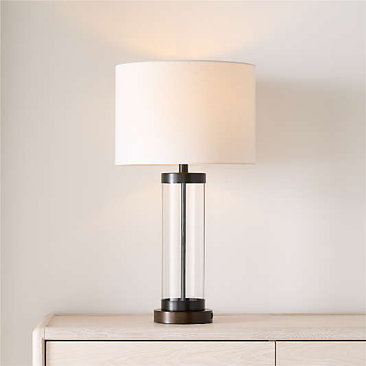 Promenade Small Black Metal Table Lamp with USB Port 27.75"