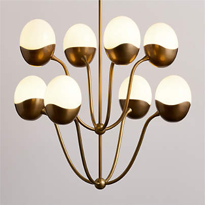 Primrose Glass and Metal Chandelier Light