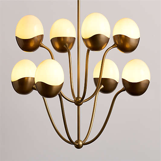 Primrose Glass and Metal Chandelier Light