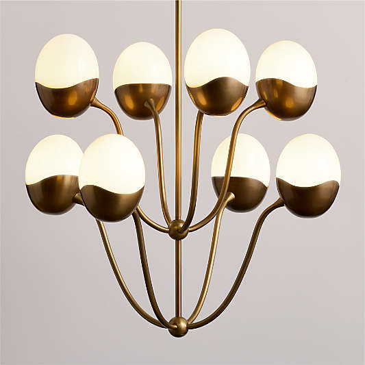 Primrose Glass and Metal Chandelier Light