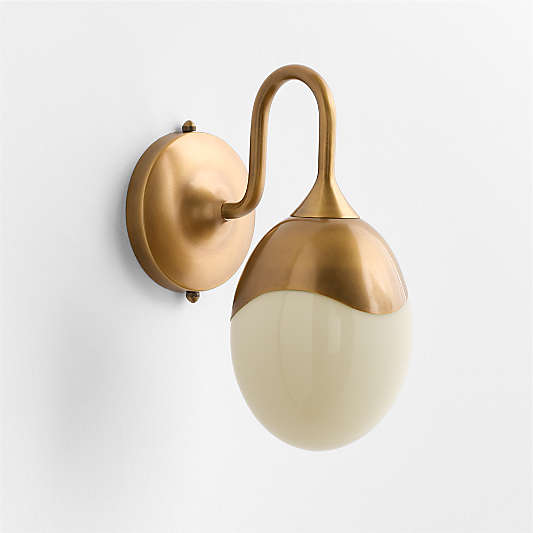 Primrose Glass and Metal Wall Sconce Light