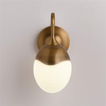 Primrose Glass and Metal Wall Sconce Light