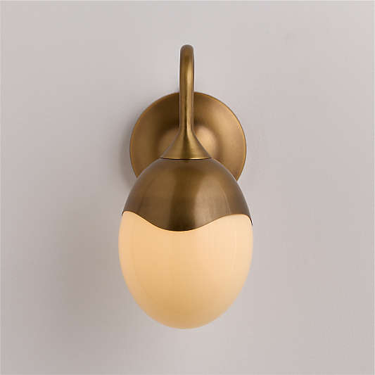 Primrose Glass and Metal Wall Sconce Light