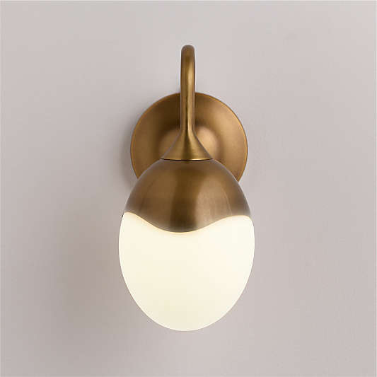 Primrose Glass and Metal Wall Sconce Light