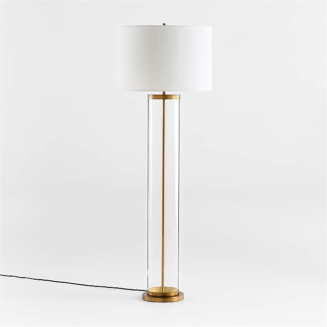 Isla Brass Triangle Floor Lamp + Reviews Crate & Barrel