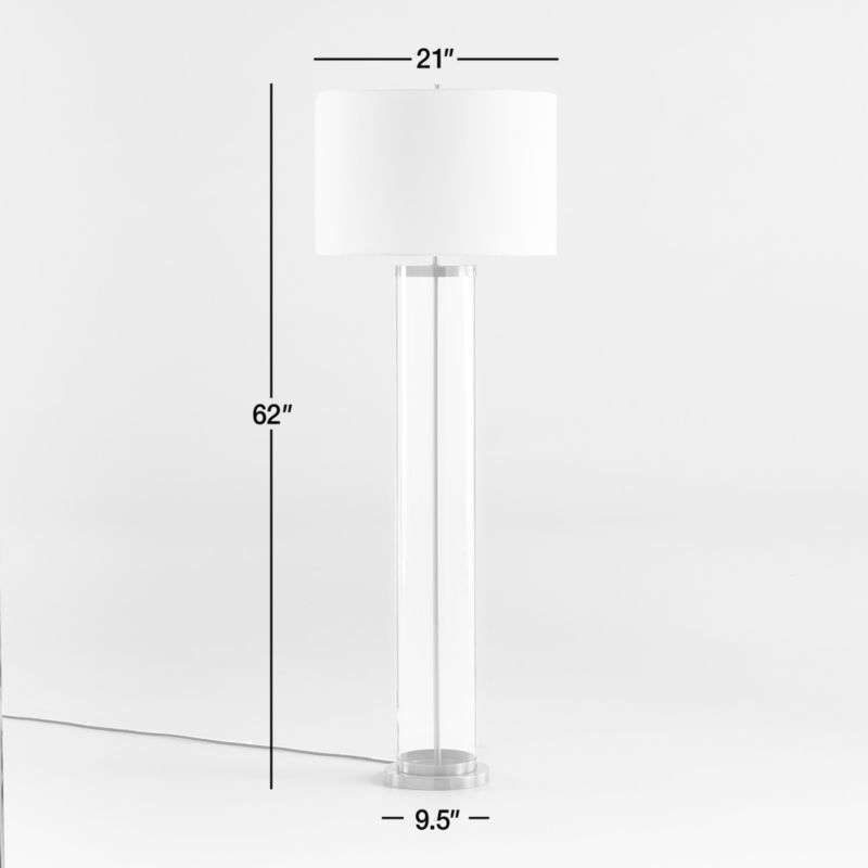 Promenade Black Floor Lamp with White Shade