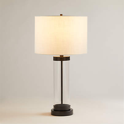 Promenade Small Black Metal Table Lamp with USB Port 27.75"