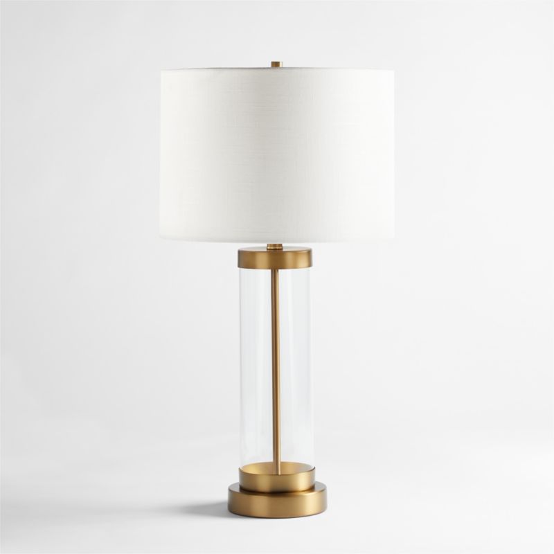 Promenade Small Brass Table Lamp with USB Port + Reviews