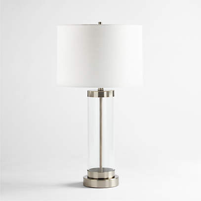 Promenade Small Nickle Table Lamp with USB Port + Reviews