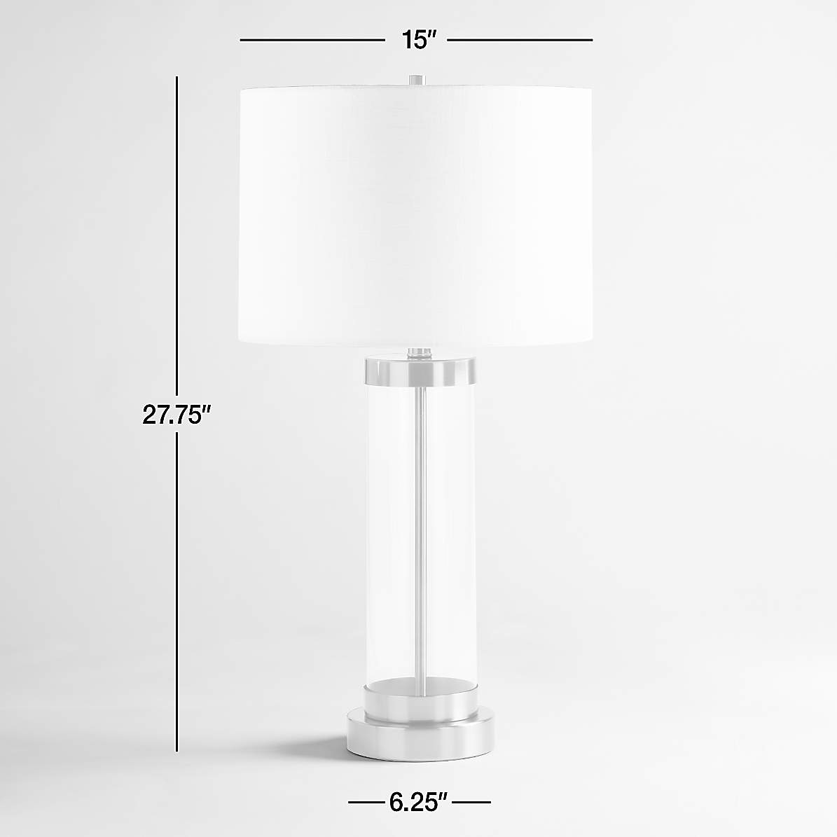 Promenade Small Nickle Table Lamp with USB Port + Reviews