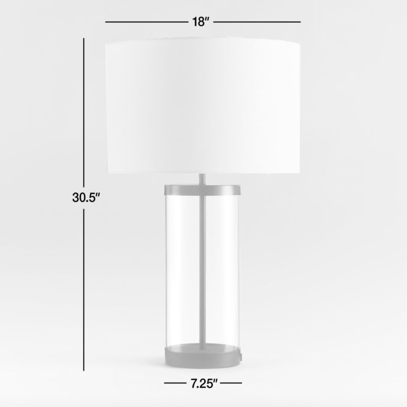 Promenade Black and Glass Table Lamp with USB Port