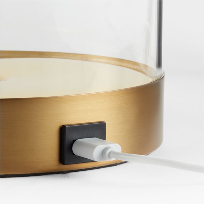 Promenade Brass and Glass Table Lamp with USB Port 30.5" - image 3 of 9