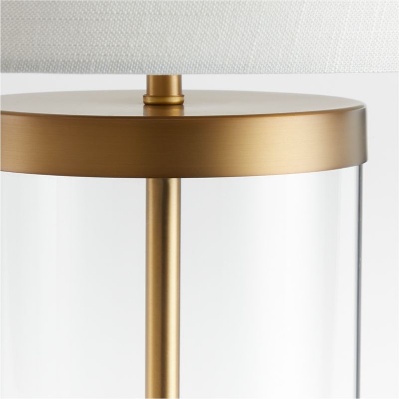 Promenade Brass and Glass Table Lamp with USB Port 30.5" - image 4 of 9