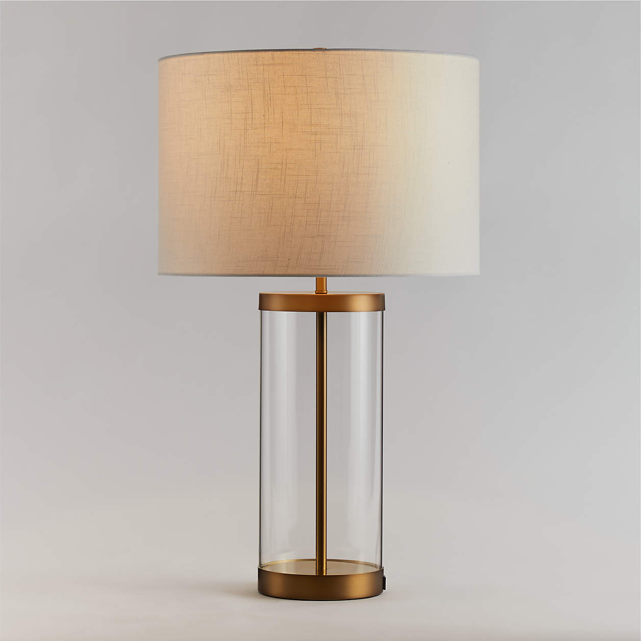Promenade Avenue Black and Brass Table Lamp with White Shade Bedroom