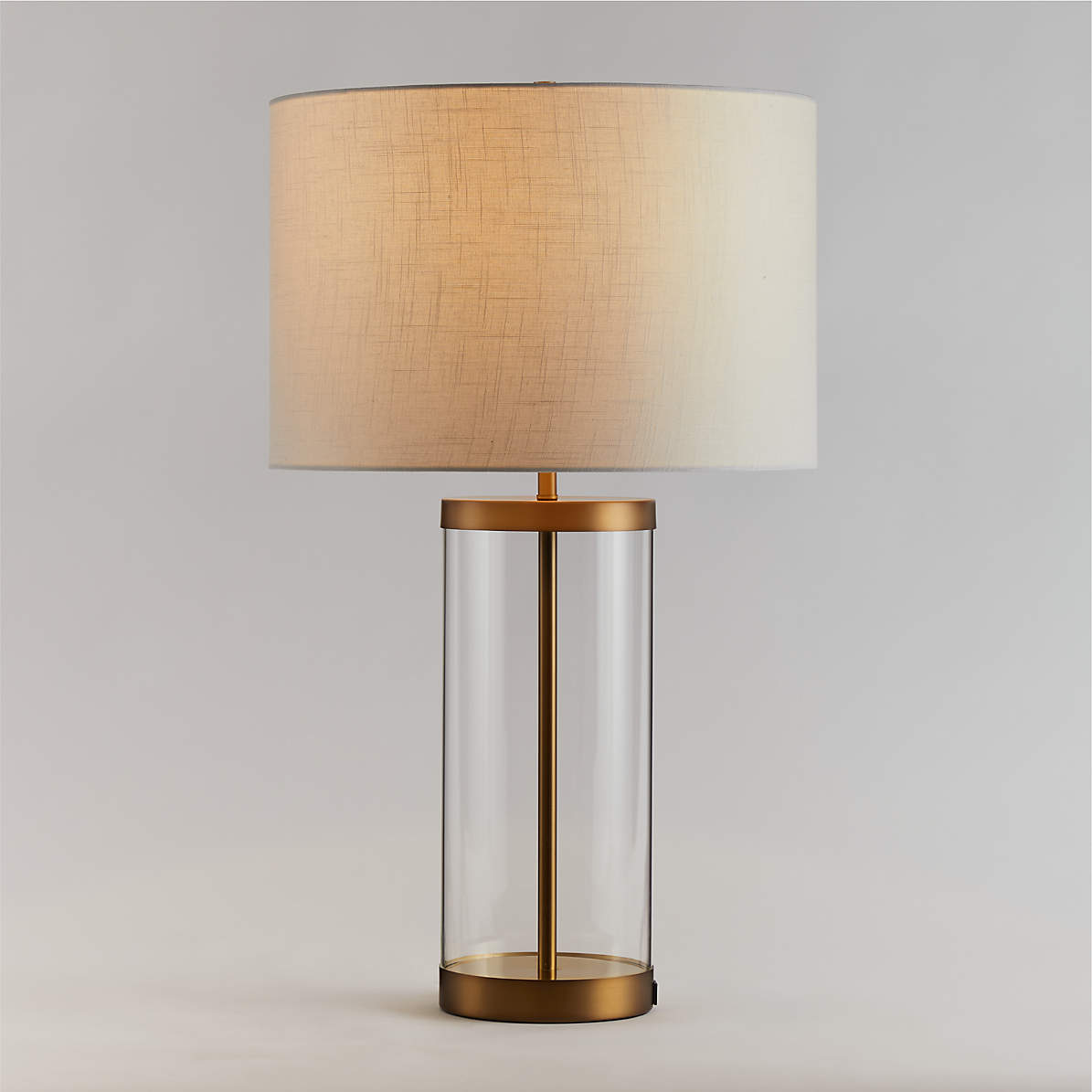 Promenade Avenue Black and Brass Floor Lamp with White Shade +