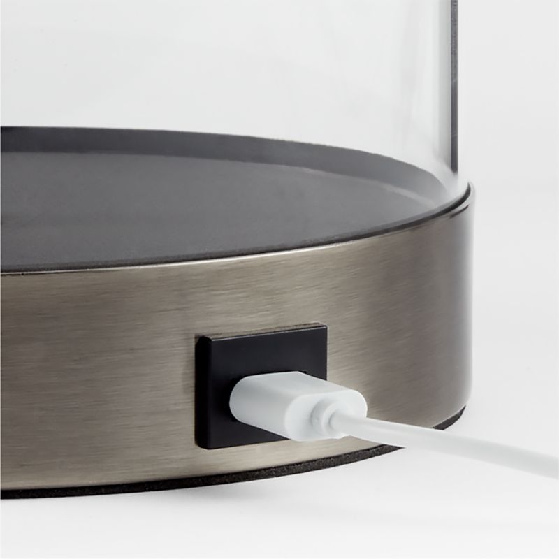 Promenade Pewter and Glass Table Lamp with USB Port - image 4 of 8