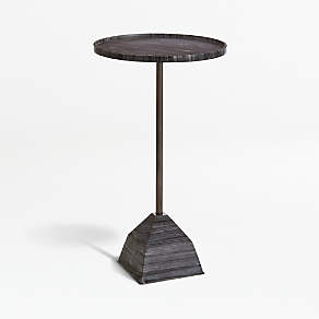 Prost Small Metal Round Drink Table Reviews Crate Barrel