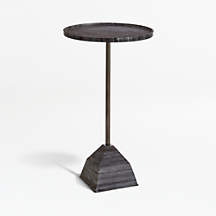 Prost Medium Marble Round Drink Table + Reviews | Crate & Barrel