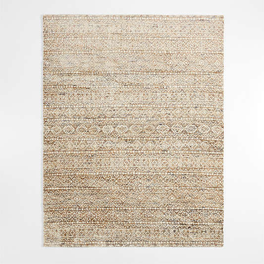 Provence Jute and Wool Hand-Knotted Grey Area Rug 10'x14'