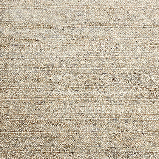 Provence Jute and Wool Hand-Knotted Grey Rug Swatch 12"x18"