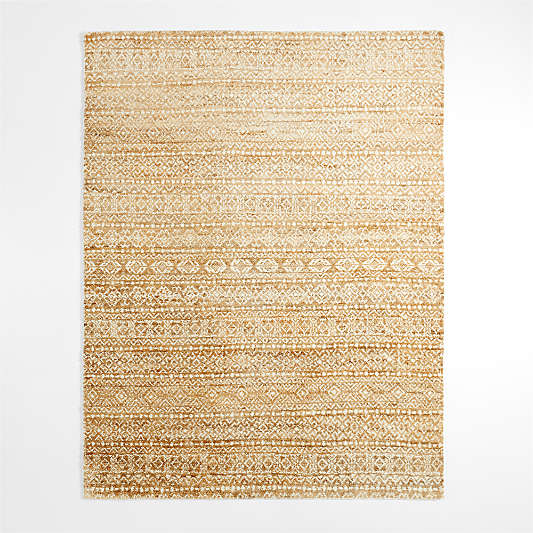 Provence Jute and Wool Hand-Knotted Ivory Area Rug 8'x10'