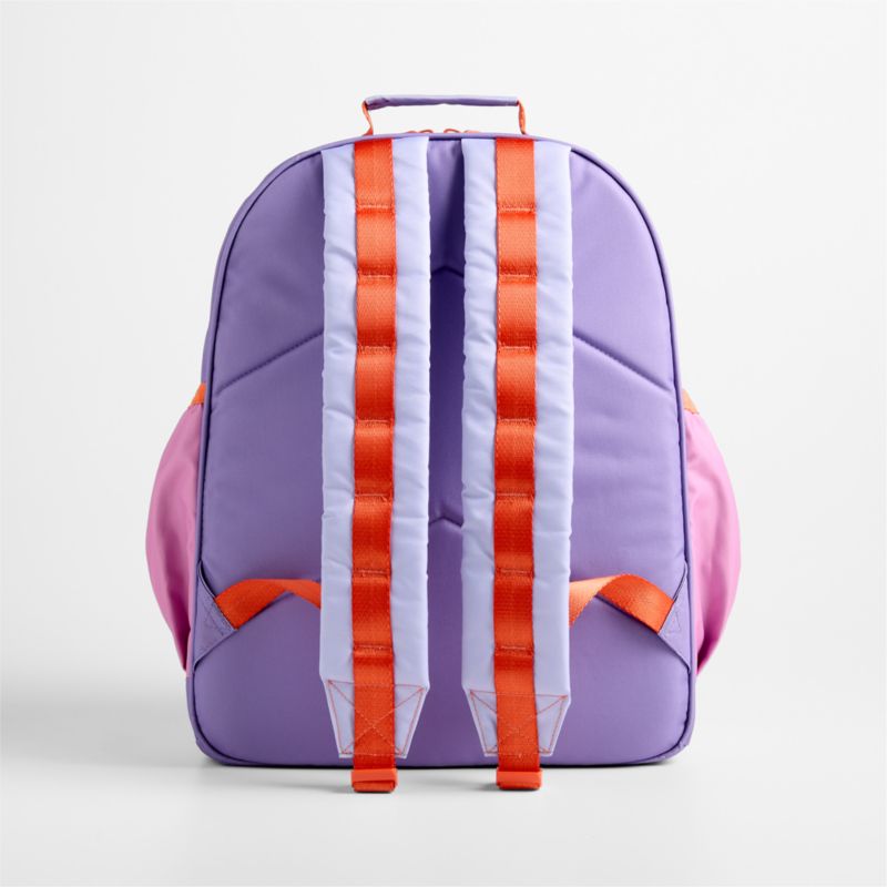 Purple Colorblock Large Kids Backpack with Side Pockets - image 4 of 10