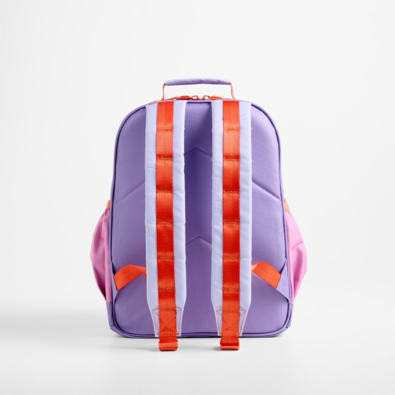 Purple Colorblock Medium Kids Backpack with Side Pockets - image 4 of 10