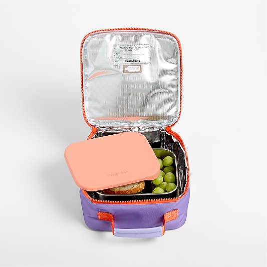 Purple Colorblock Standard Soft Insulated Kids Lunch Box
