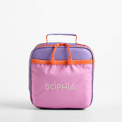 Purple Colorblock Standard Soft Insulated Kids Lunch Box