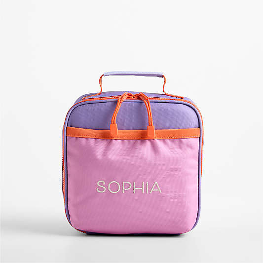 Purple Colorblock Standard Soft Insulated Kids Lunch Box