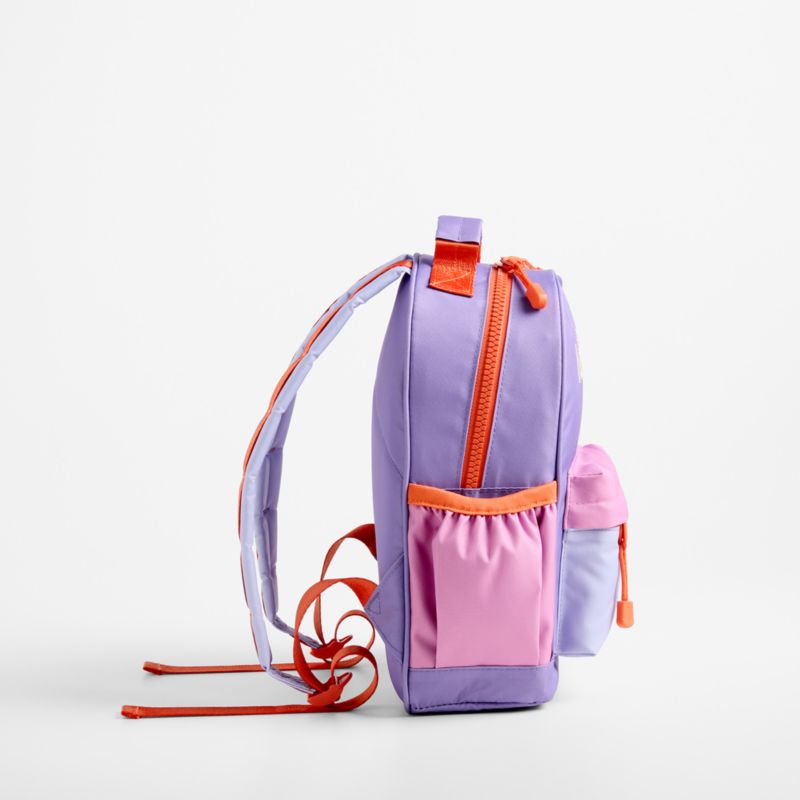 Purple Colorblock Small Kids Backpack with Side Pockets - image 3 of 9