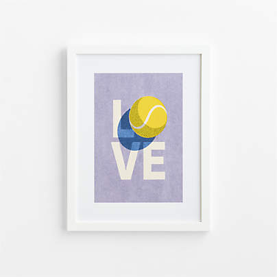 Purple Love, All White Framed Wall Art Print by Venus Williams