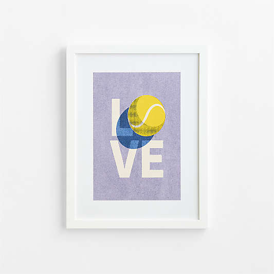 Purple Love, All White Framed Wall Art Print by Venus Williams