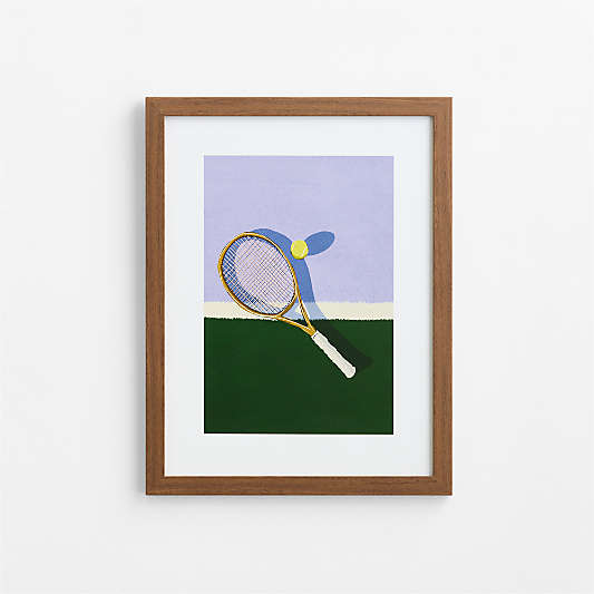 Purple Match Ready Walnut Framed  Wall Art Print by Venus Williams