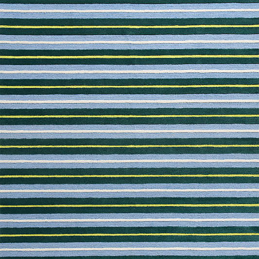 Preppy Stripe Navy Performance Kids Area Rug Swatch by Venus Williams