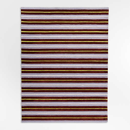 Preppy Stripe Purple Performance Kids Area Rug by Venus Williams