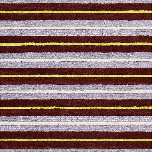 Preppy Stripe Purple Performance Kids Area Rug Swatch by Venus Williams