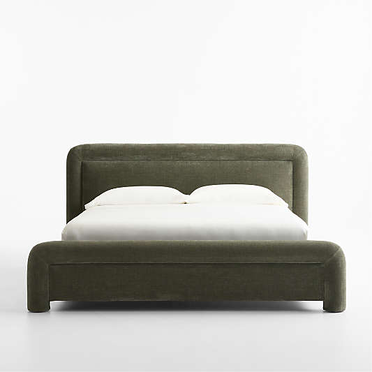 Meadows Olive Upholstered King Bed by Venus Williams