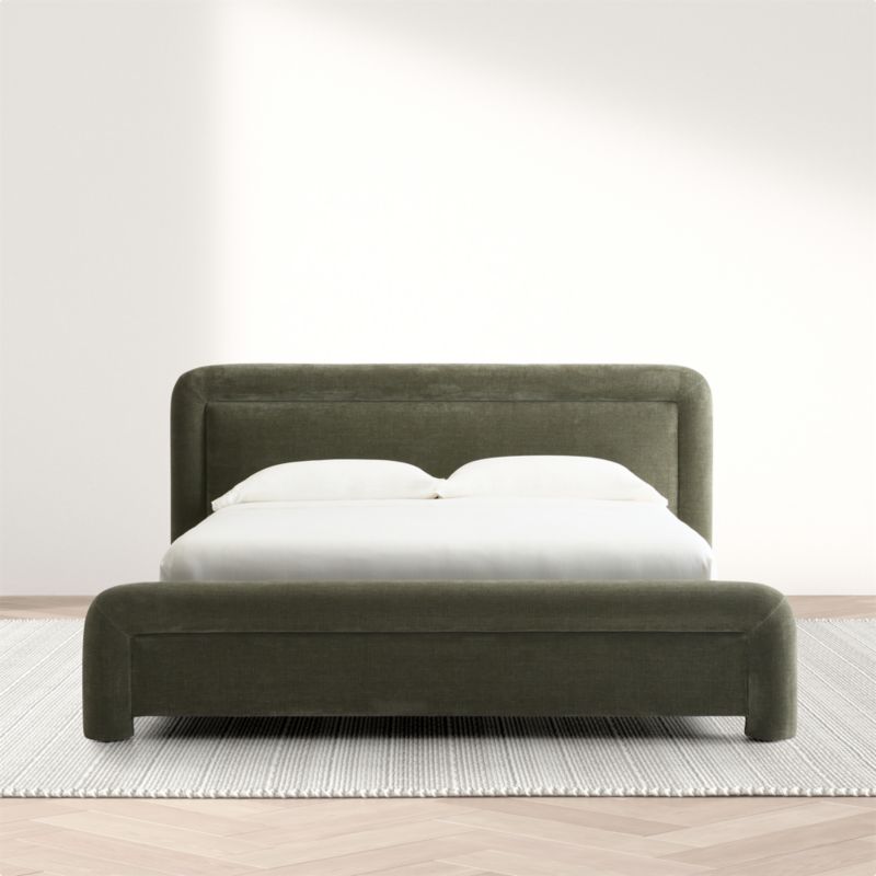 Meadows Olive Upholstered King Bed by Venus Williams - image 5 of 10
