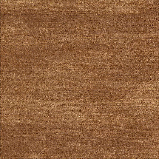 Portraits Performance Chestnut Brown Handwoven Area Rug by Laura Harrier and Tiffany Howell
