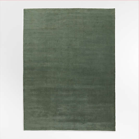 Portraits Performance Clover Green Handwoven Area Rug 8'x10' by Laura Harrier and Tiffany Howell